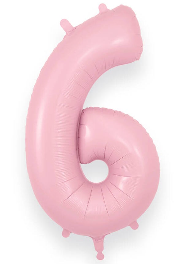 Baby pink no.6 helium balloon