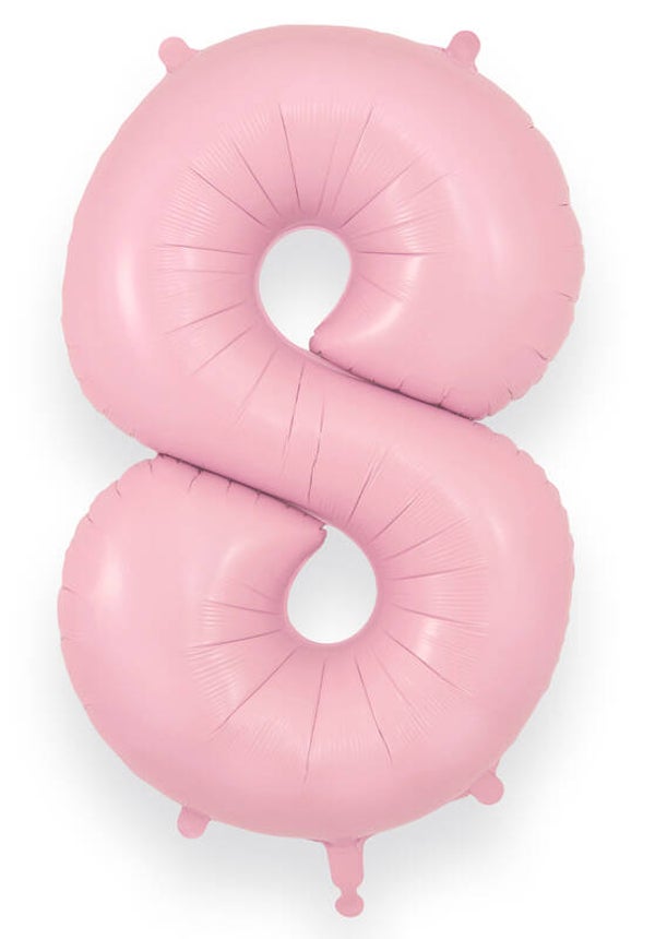 Baby pink no.8 helium balloon