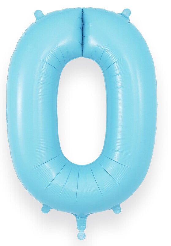 Baby blue no.0 helium balloon