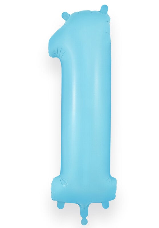 Baby blue no.1 helium balloon