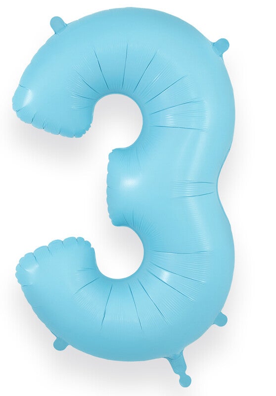 Baby blue no.3 helium balloon