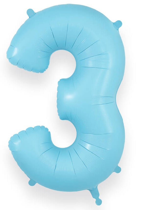 Baby blue no.3 helium balloon