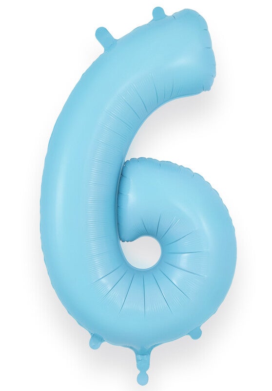 Baby blue no.6 helium balloon
