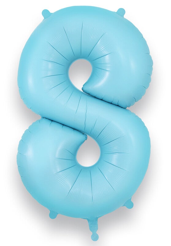 Baby blue no.8 helium balloon