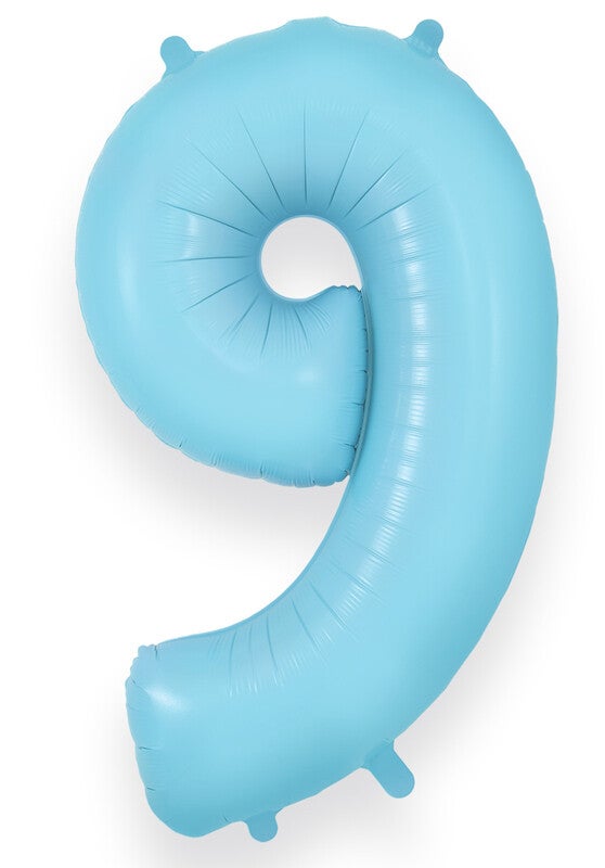 Baby blue no.9 helium balloon