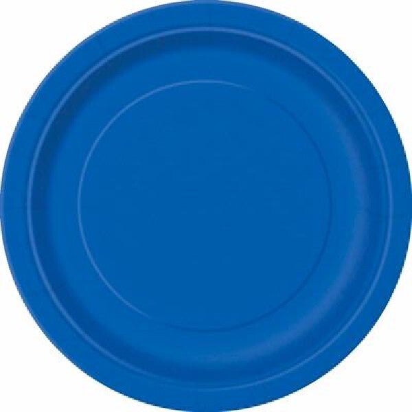 Royal blue party plates