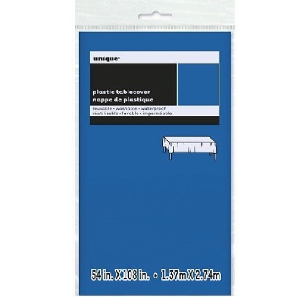 Royal blue table cover