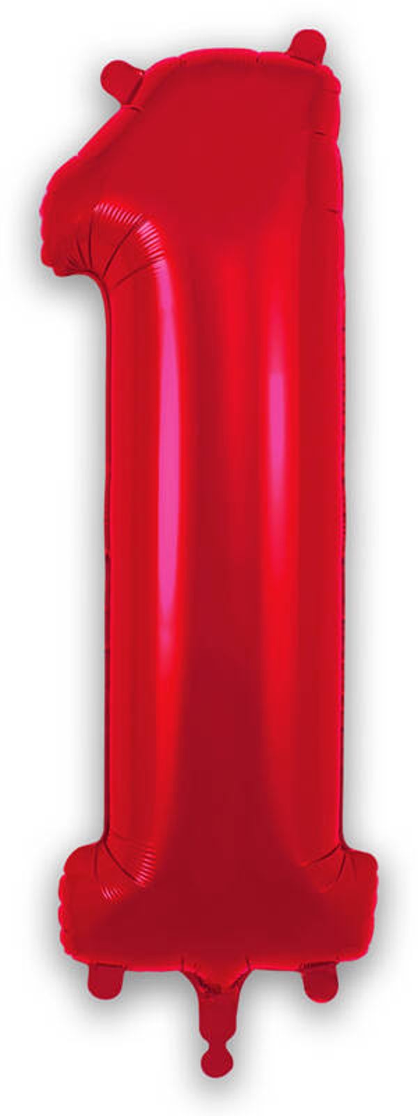 Red no.1 helium balloon