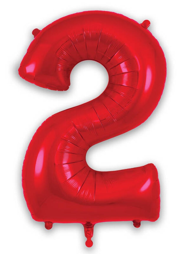 Red no.2 helium balloon