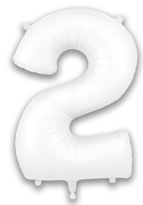 White matte no.2 helium balloon