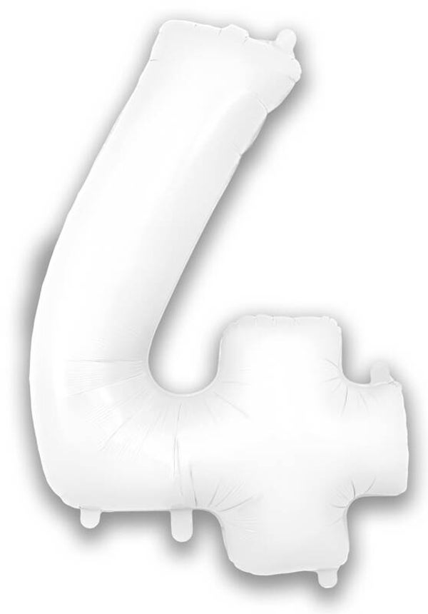 White matte no.4 helium balloon