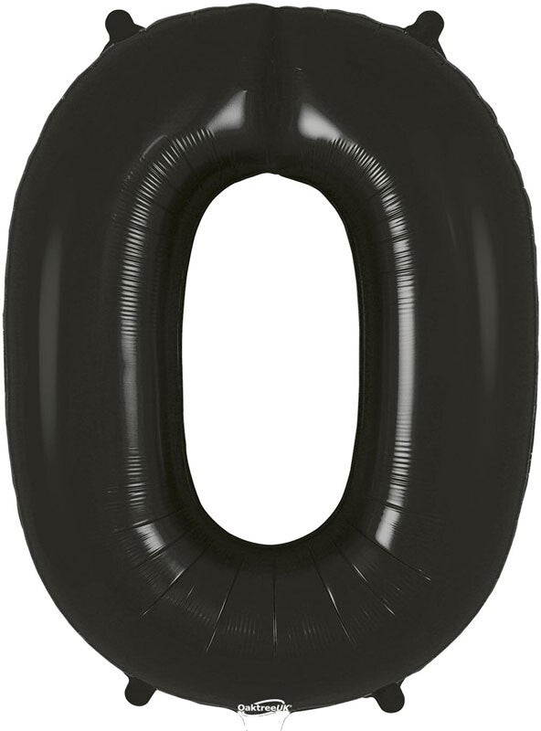 Classic black no.0 helium balloon