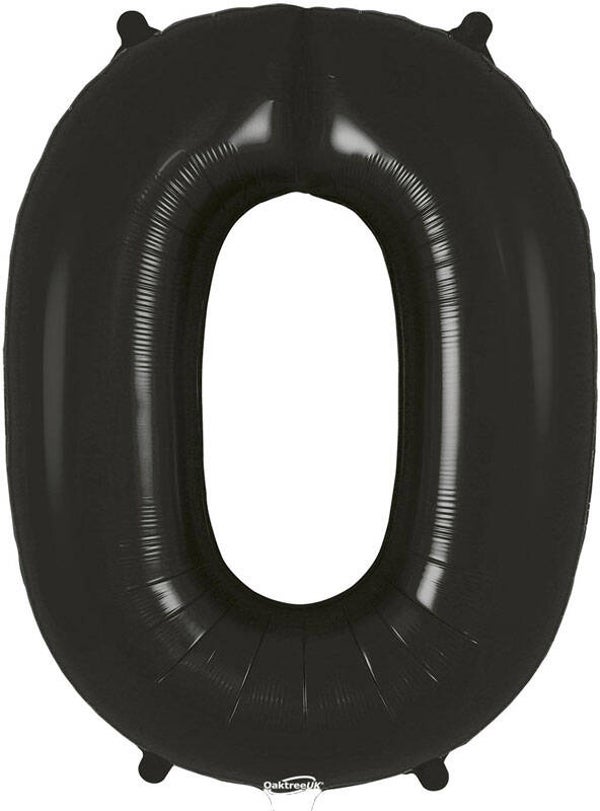 Classic black no.0 helium balloon