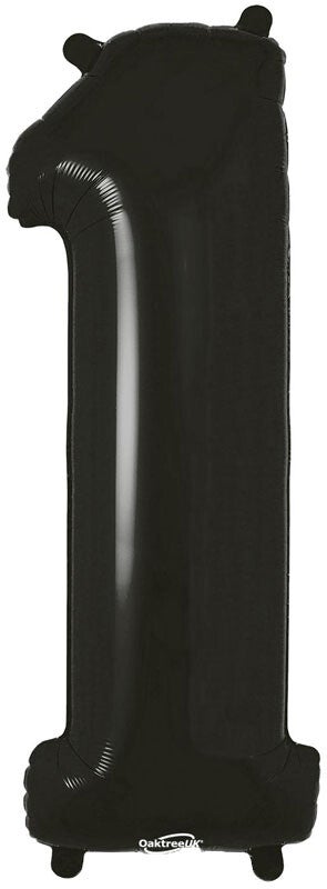 Classic black no.1 helium balloon