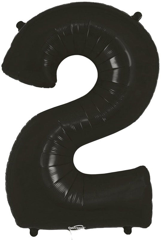Classic black no.2 helium balloon