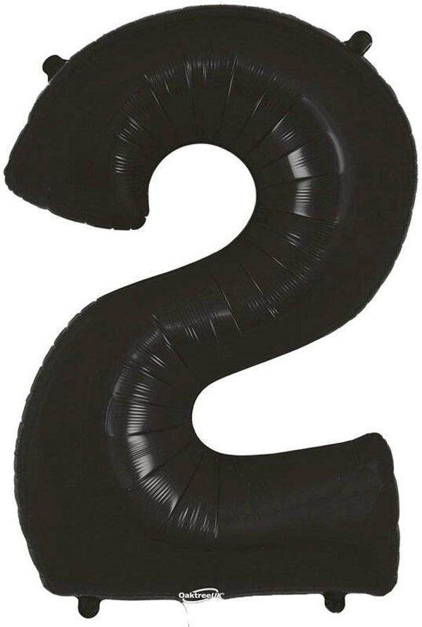 Classic black no.2 helium balloon