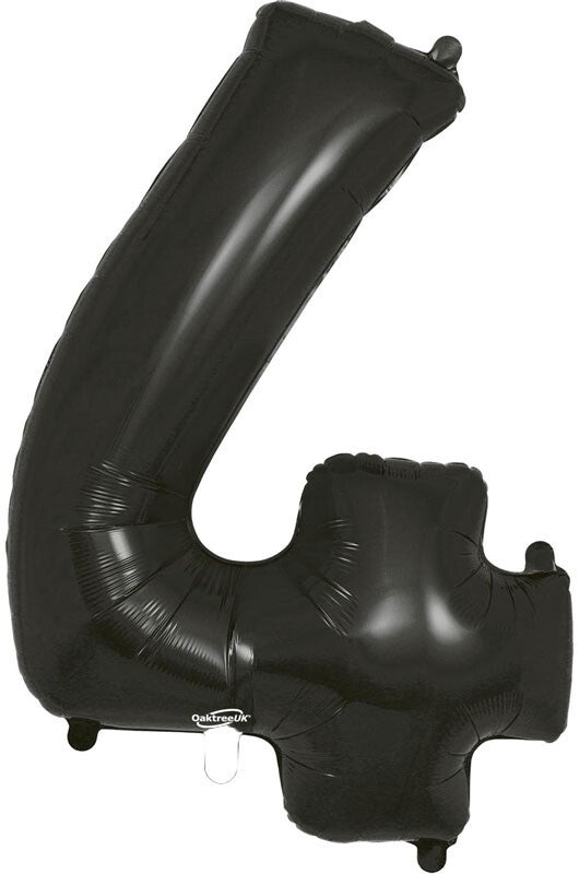 Classic black no.4 helium balloon