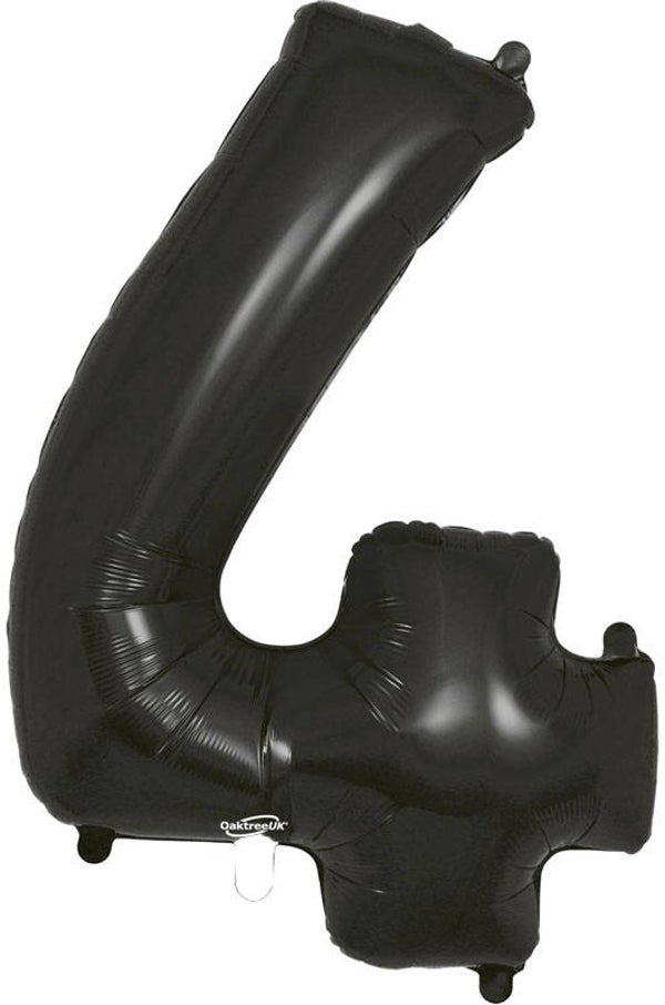 Classic black no.4 helium balloon