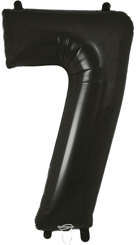 Classic black no.7 helium balloon