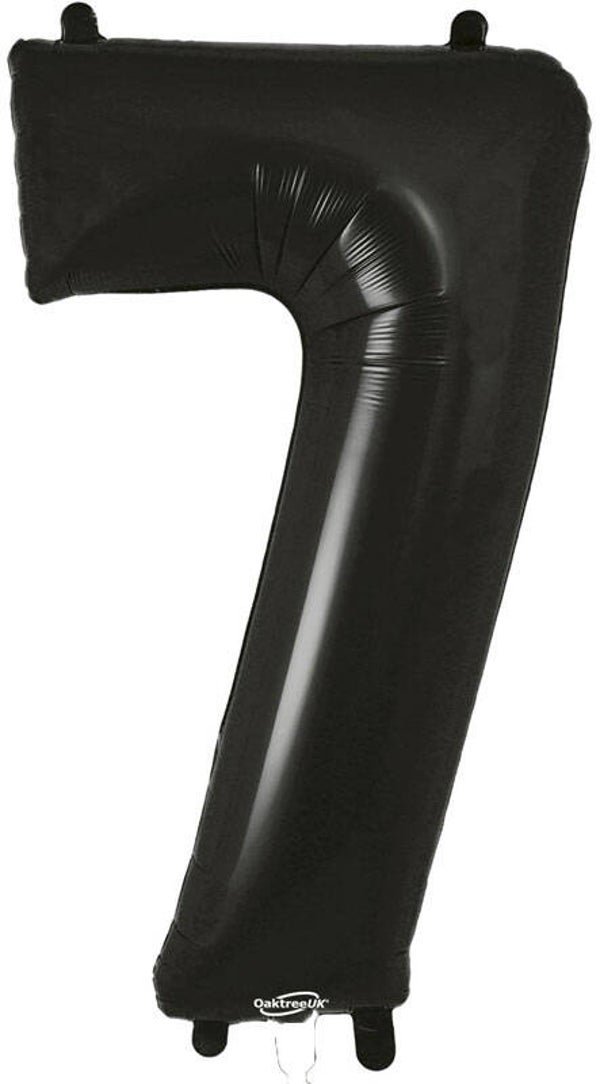 Classic black no.7 helium balloon