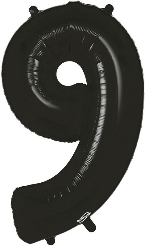 Classic black no.9 helium balloon