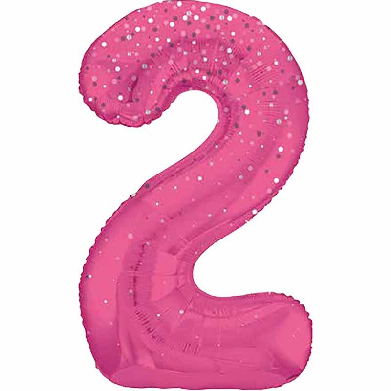 Pink glitz no.2 helium balloon