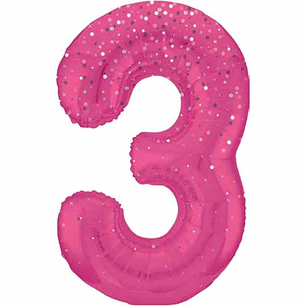 Pink glitz no.2 helium balloon