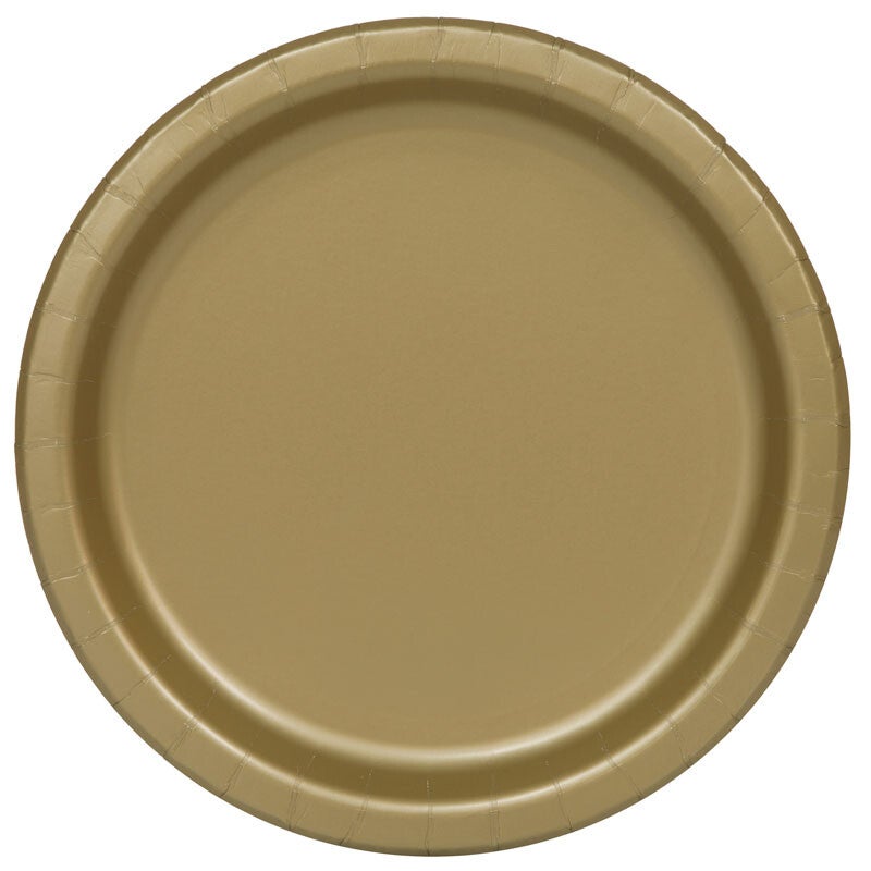 Gold party plates
