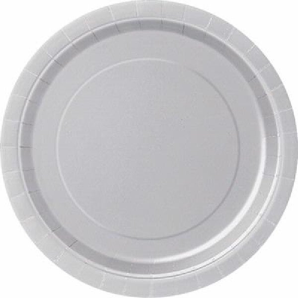 Silver party plates