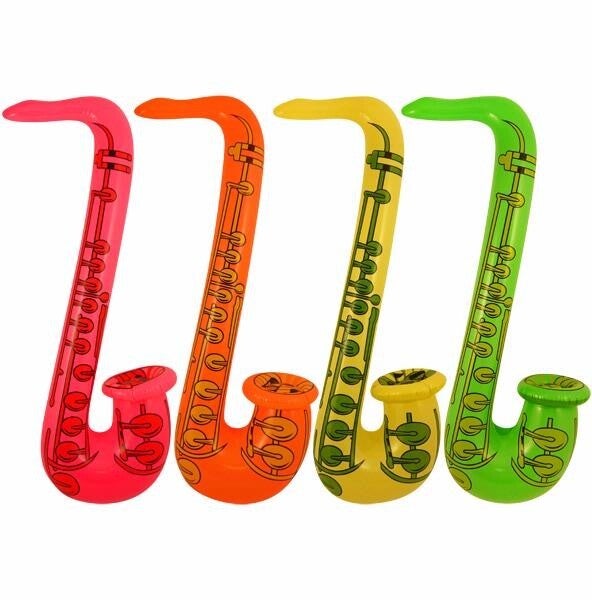 Neon inflatable saxophone
