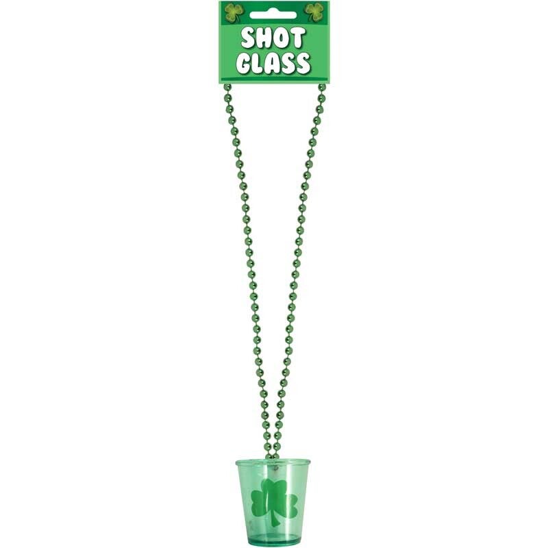 Shamrock shot glass necklace