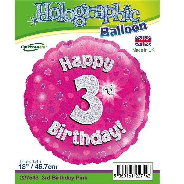 Age 3 helium balloon