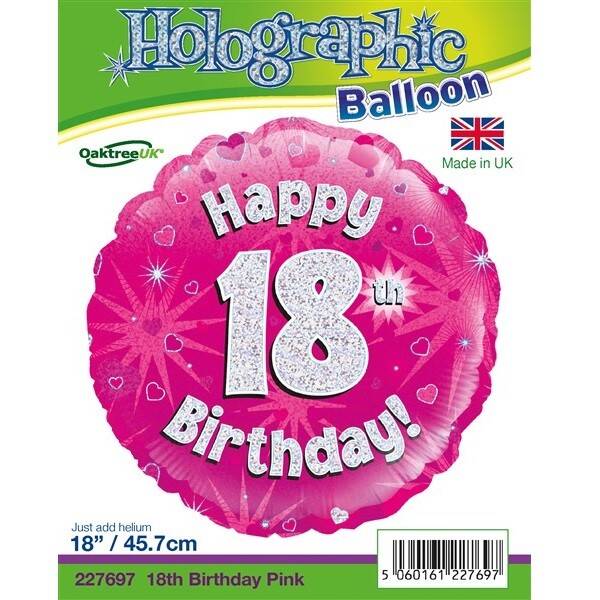 Age 18 helium balloon