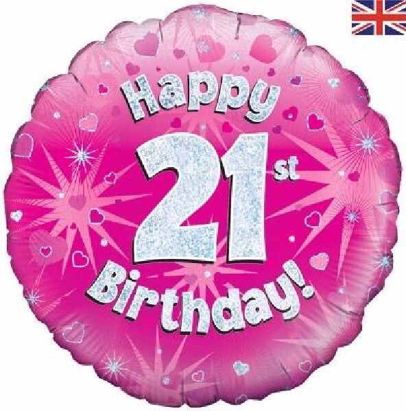 Age 21 helium balloon
