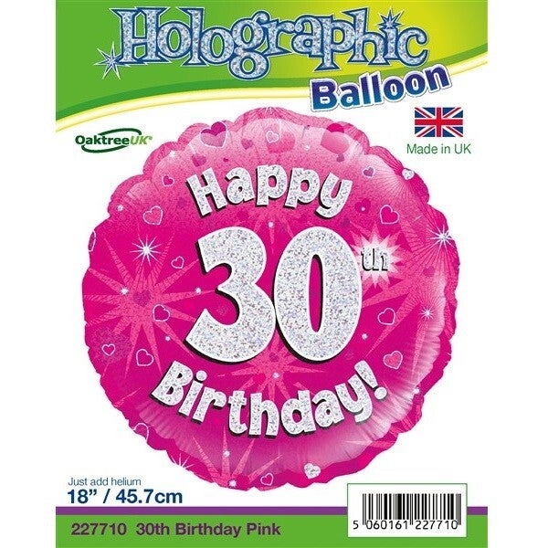 Age 30 helium balloon