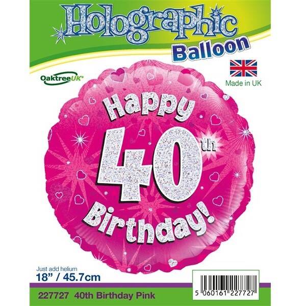 Age 40 helium balloon
