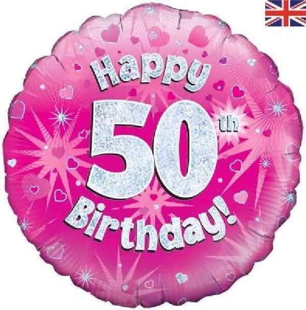 Age 50 helium balloon