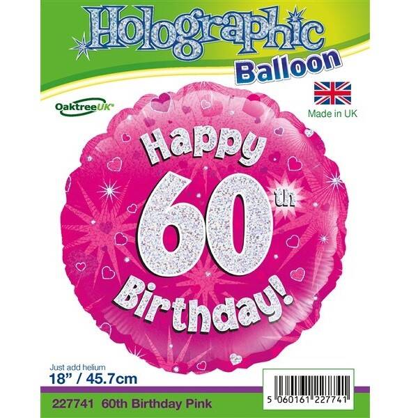 Age 60 helium balloon