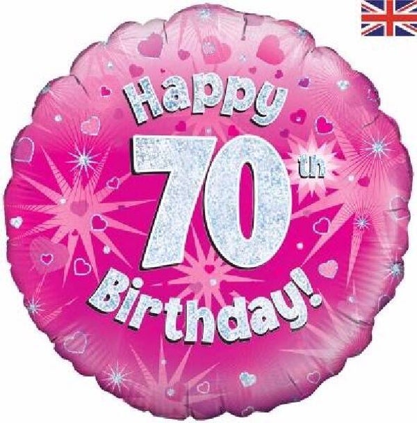 Age 70 helium balloon