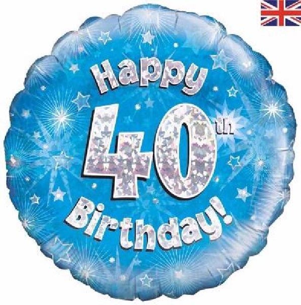 Age 40 helium balloon