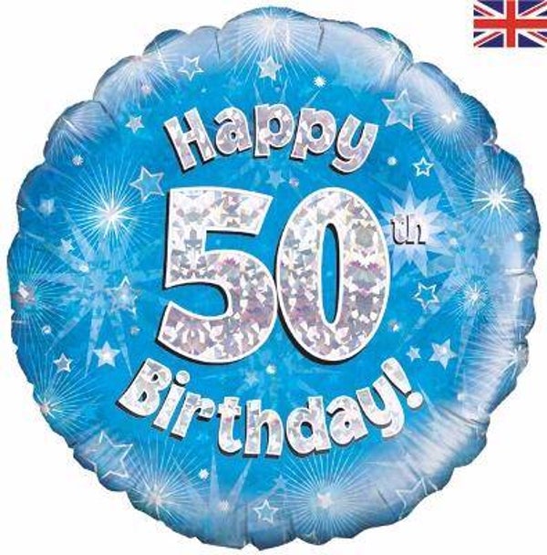 Age 50 helium balloon