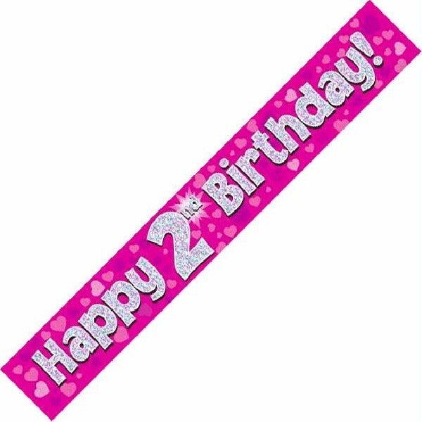 Happy 2nd birthday banner