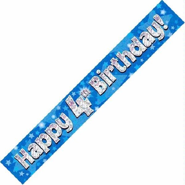 Happy 4th Birthday Banner