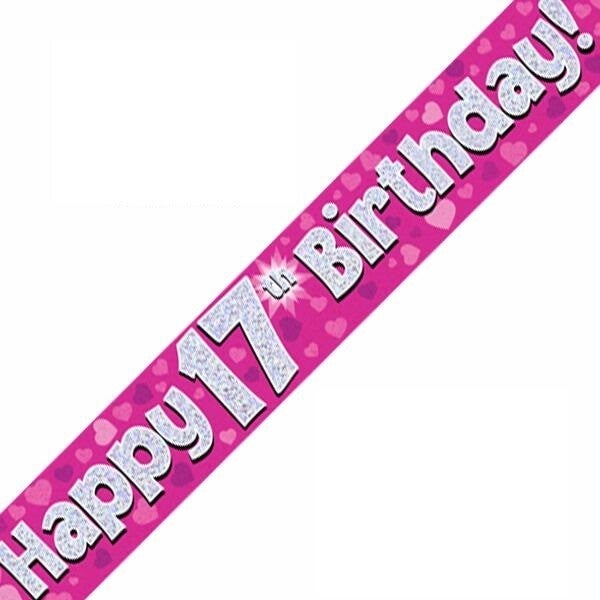 Happy 17th Birthday Banner