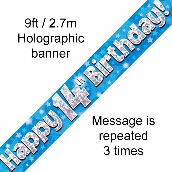 Happy 14th Birthday Banner
