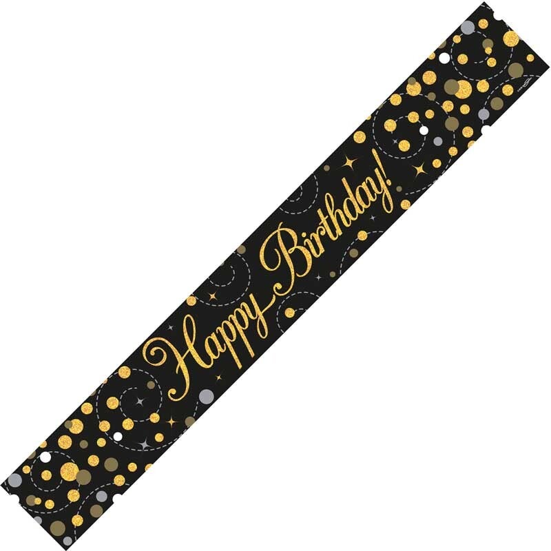 Black & Gold Happy Birthday