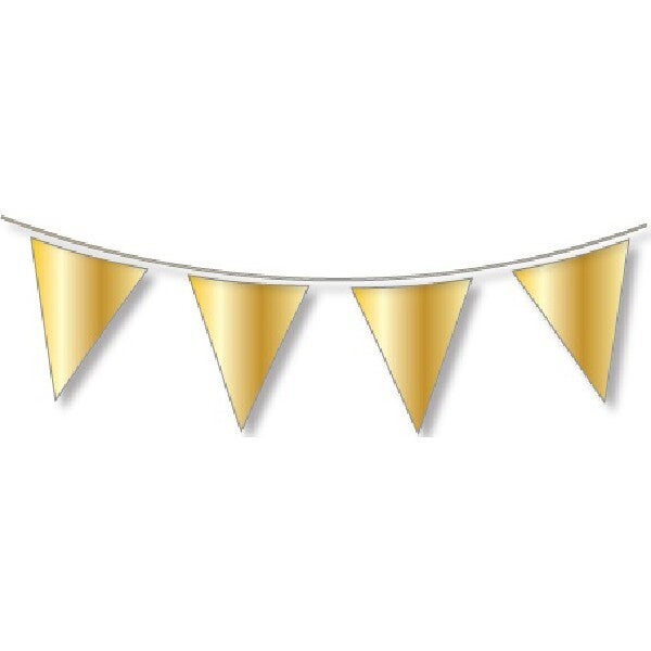 Metallic gold bunting