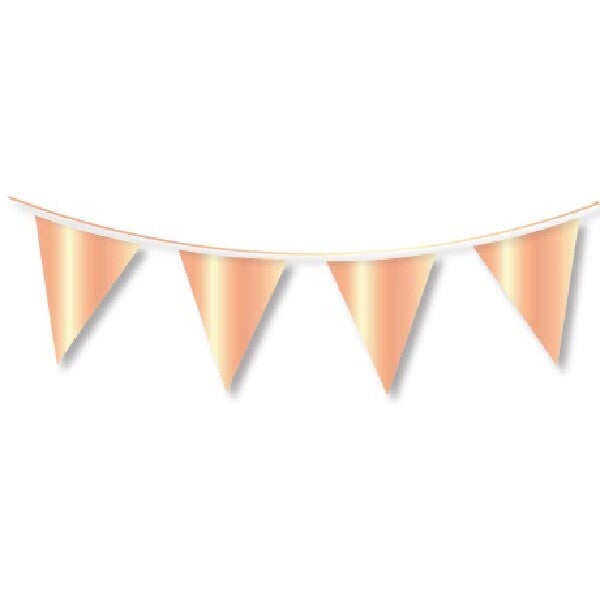 Metallic rose gold bunting