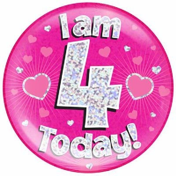 Pink age 4 badge