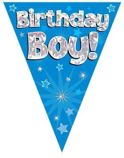 Blue birthday boy bunting